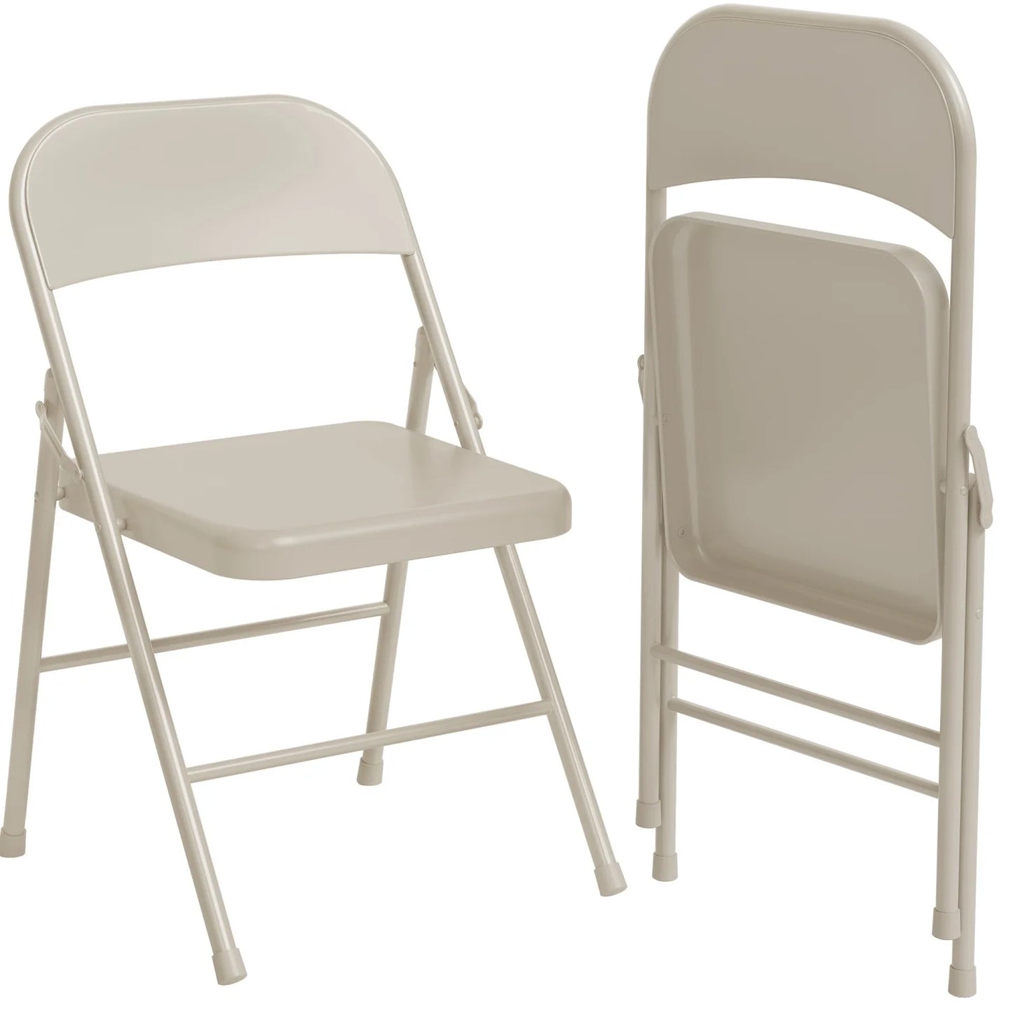 2/4 Piece Folding Chairs for Outdoor Indoor, Portable Stackable Seat with Steel Frame for Events Office Wedding Party