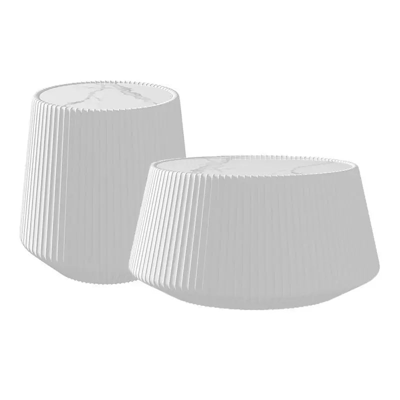 Cream Style Stone Coffee Table For Modern Living Room