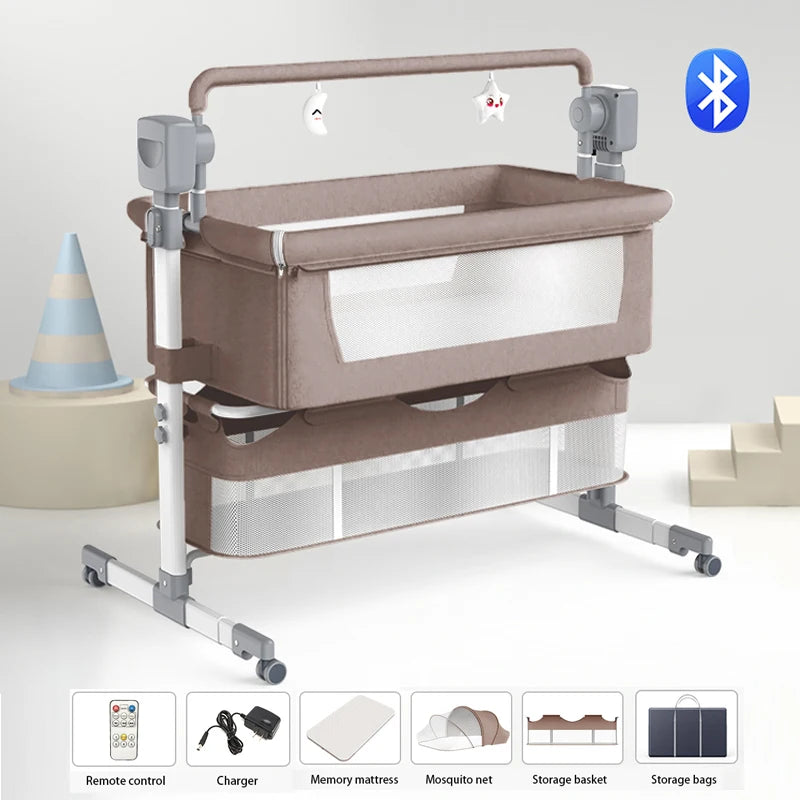 Baby Bed Electric Rocking Bed Baby Swing Electric Crib Moises for Babies Newborn Baby Childcare Baby Nest Portable Foldable