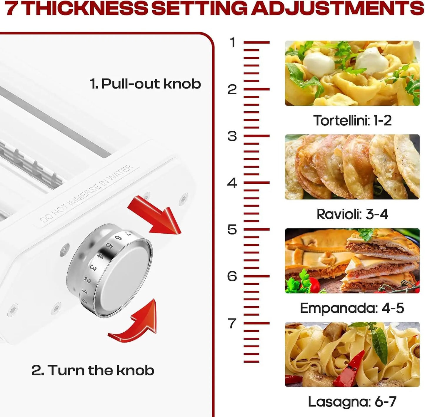 3-in-1 Pasta Maker Attachment for Stand Mixers, Includes Spaghetti, Fettuccine Cutter and Sheet Roller