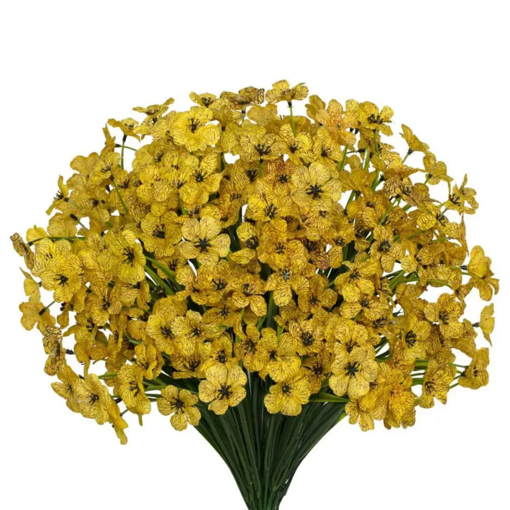15pcs/set Artificial Violet Flowers Garden Decoration Plastic Bouquet Thanksgiving Christmas Wedding Home Decor Flowers 15.7inch