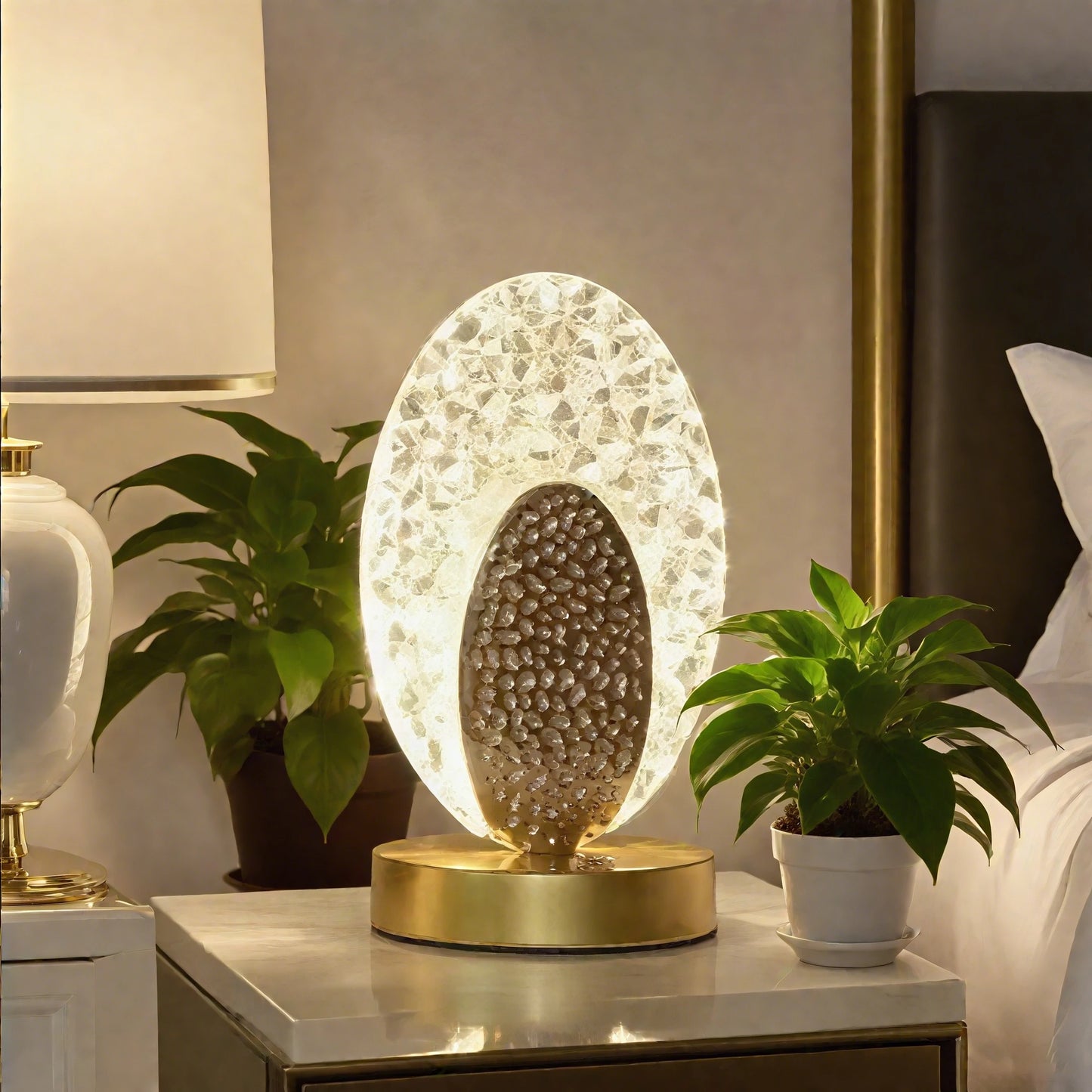 Exquisite Desk Lamp, High-end Night Light For The Bedside In The Bedroom, Mood Light For The Living Room, Simple Touch Dimming