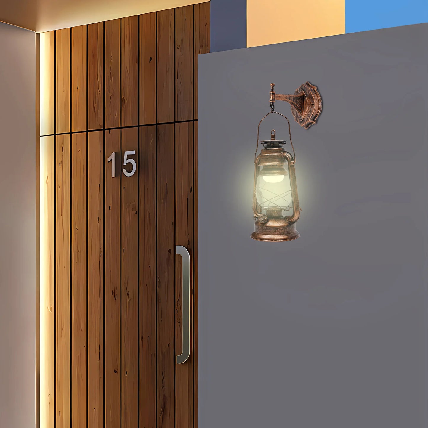 Wall Light Outdoor Outdoor Lamp Antique Hanging Outdoor Lanterns Suitable for Indoor and Outdoor Lighting Yards Facades Bronze