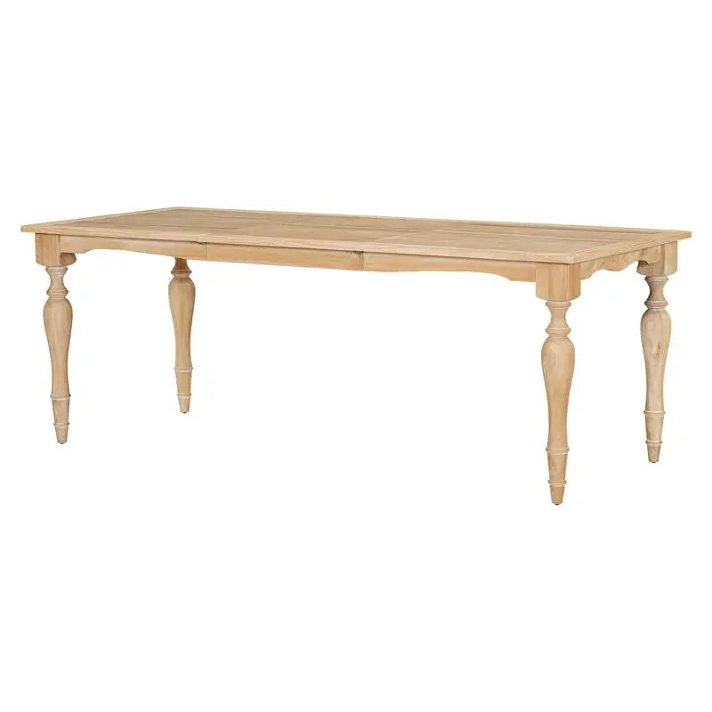 Vintage Traditional Extendable Dining Table 82.7" with Removable Leaf 23.6", Natural Finish