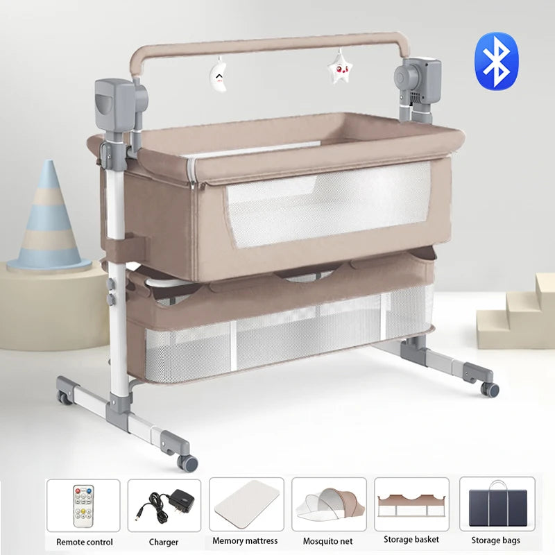 Baby Bed Baby Cradles Baby Crib Moises for Babies Baby Swing Electric Foldable Newborn Mother Kids Portable Travel Lightweight