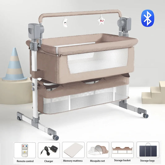Baby Bed Baby Cradles Baby Crib Moises for Babies Baby Swing Electric Foldable Newborn Mother Kids Portable Travel Lightweight