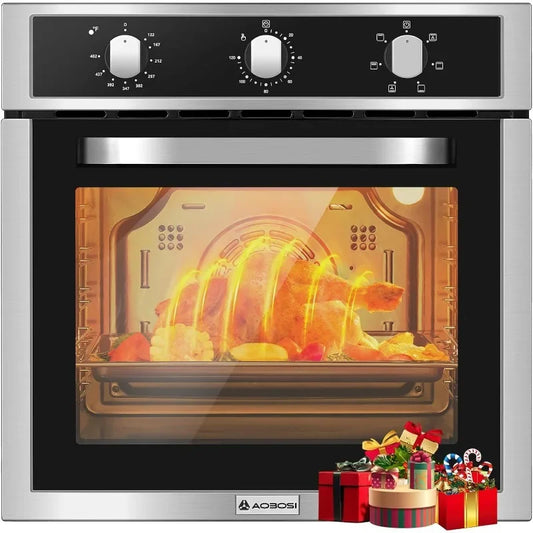 AAOBOSI 24 Inch Wall Oven Built In Convection Electric Oven