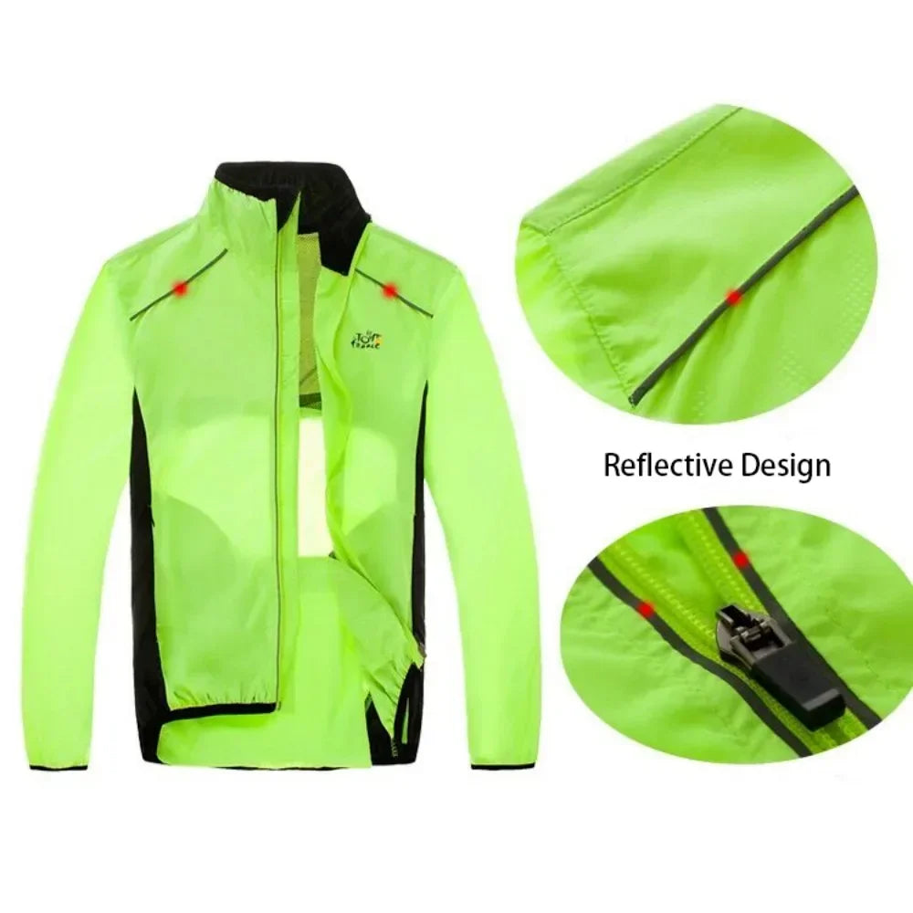Guangdong Reflective Men's Rain Jacket Waterproof Windproof