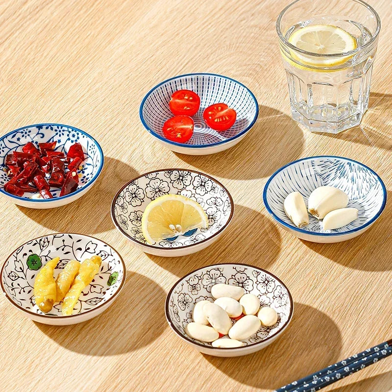 Mini Ceramic Plates For Sashimi Sushi Soy Sauce Dipping