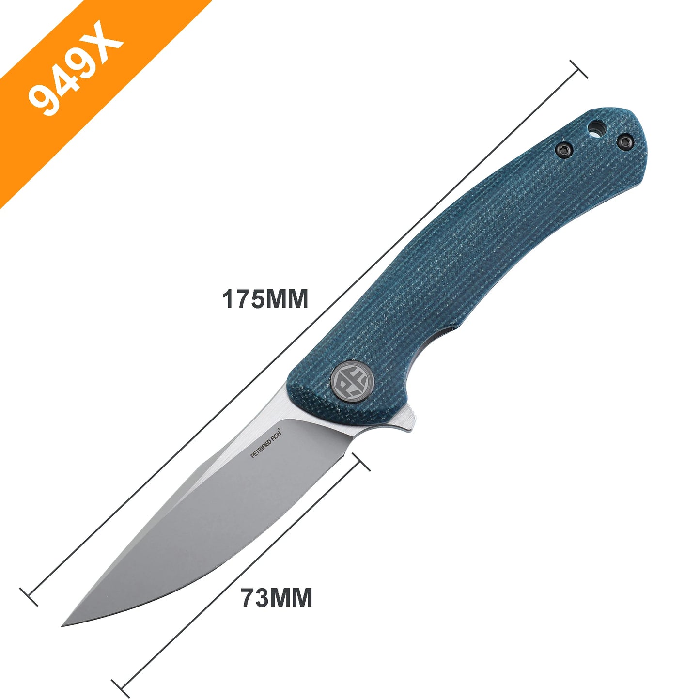 Petrified Fish PF949 Folding Knives Mini K110 Steel Blade Handle Fish Hunting Knife Outdoor Camping Pocket EDC Survival Tools