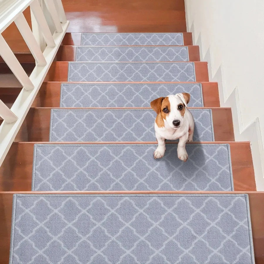 Stair Treads Stairs Carpet Non Slip 9 x 28 Indoor Stair Runner for Wooden Steps Anti Slip Carpet Soft Edging Stair Rugs Mats f