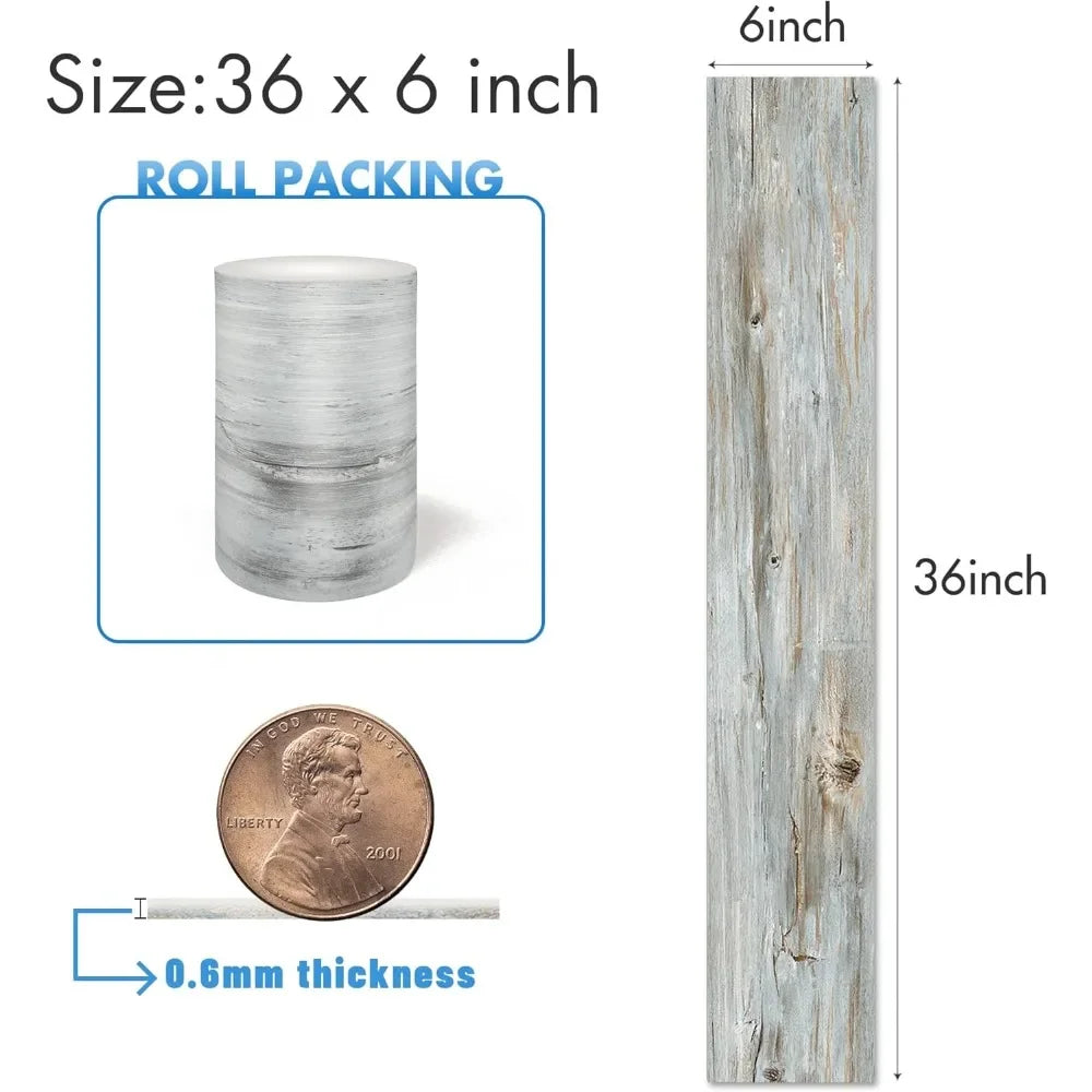 36 Pack 54 Sq.Ft , Waterproof Peel&Stick Floor Tile, Self-Adhesive DIY Flooring Tiles for Bedroom, Living Room, Bathroom