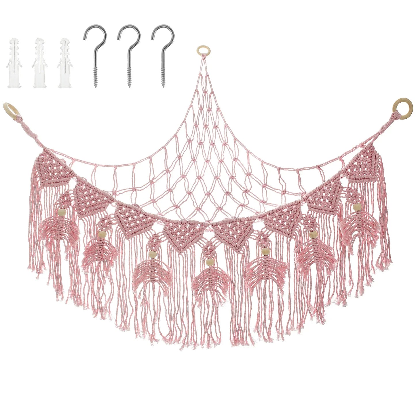 Stuffy Hammock Cotton Rope Stuffed Animal Toy Hammock Plush Toy Net Space Saving Toy Hammock Corner Hanging Stuff Toy Organizer