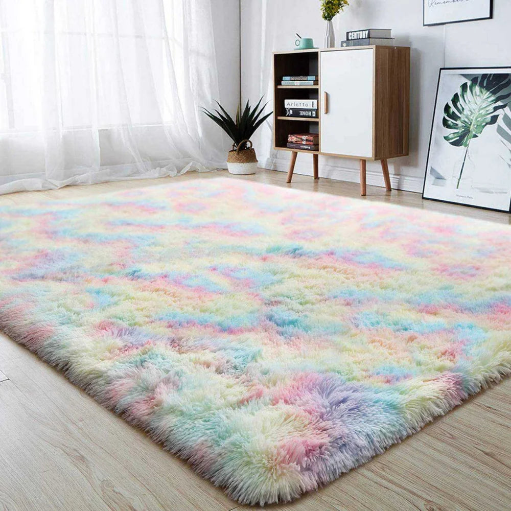 Bedroom Carpet For Children's Room Cute Girls Floor Soft Mat Living Room Decoration White Fluffy Large Kids Bedside Rugs