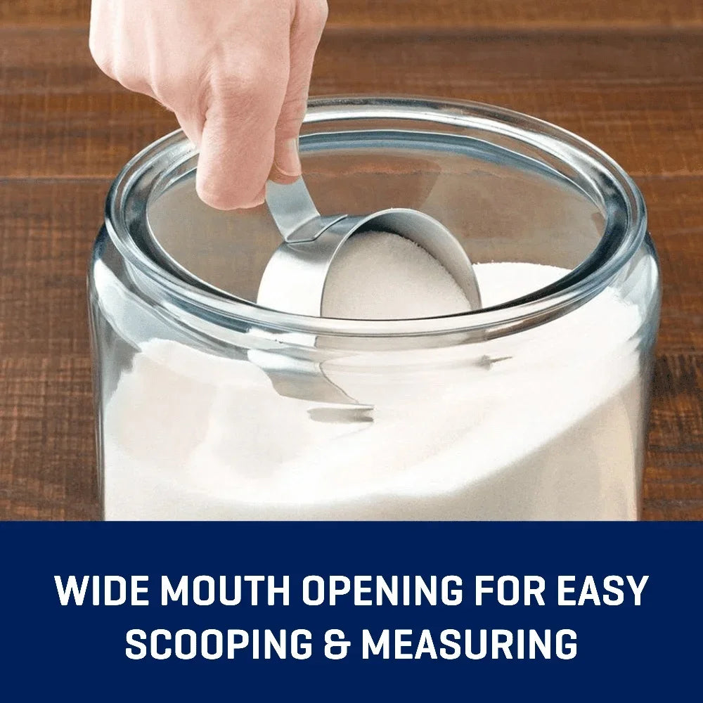 2 Gallon Glass Storage Jar with Lid Wide Mouth Food Container Perfect Dry Goods Candy Cookies Flour Rice Coffee Spices