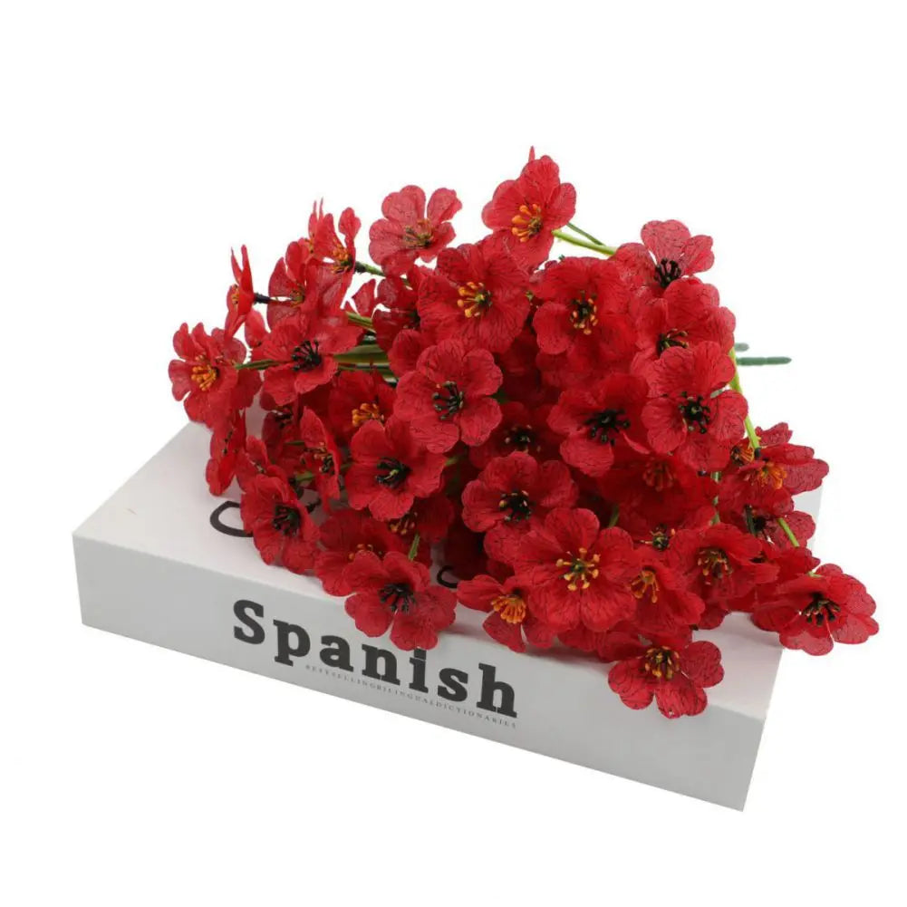 15pcs/set Artificial Violet Flowers Garden Decoration Plastic Bouquet Thanksgiving Christmas Wedding Home Decor Flowers 15.7inch