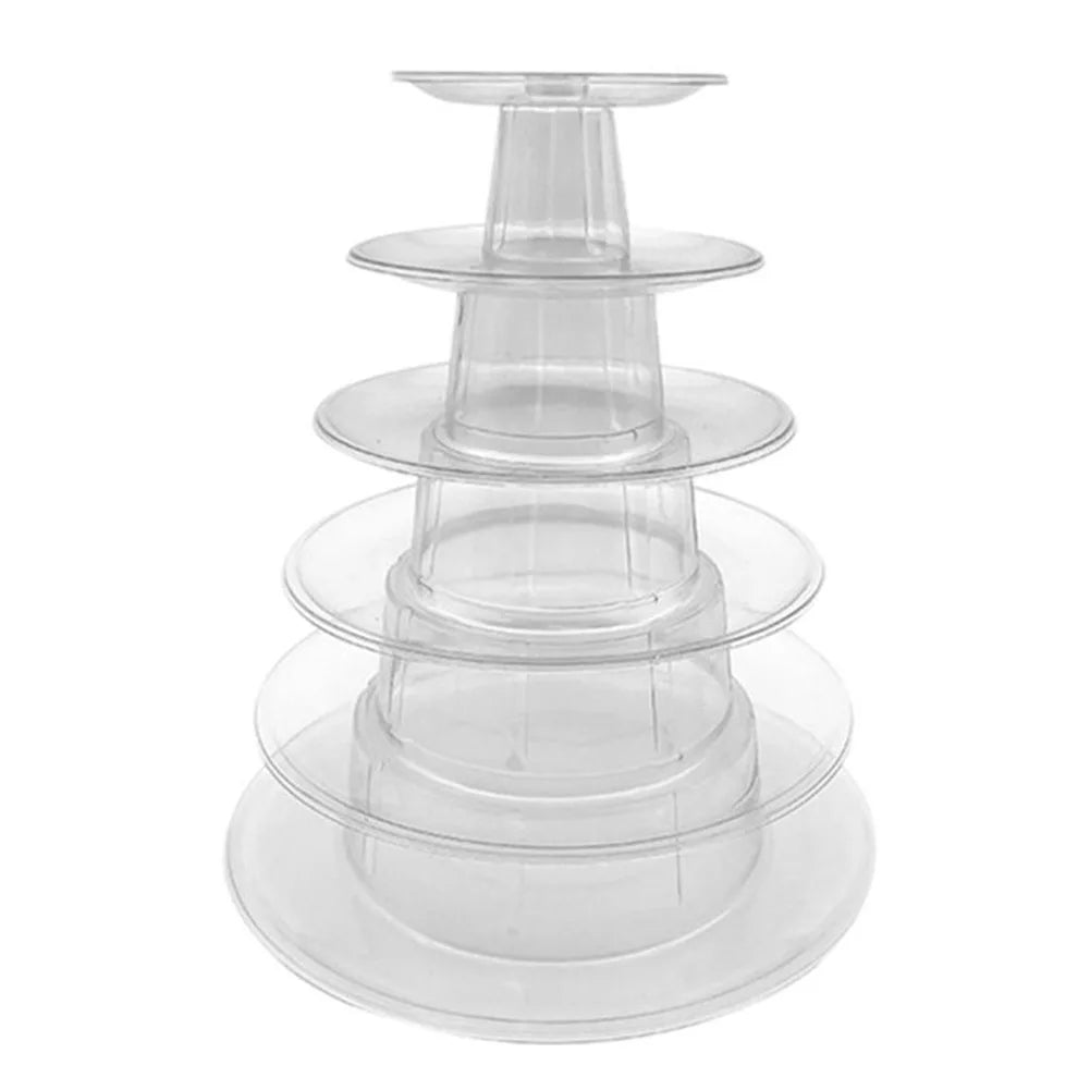 4/6 Tiers Transparent Wedding Dessert Support Tabletop Display Storage Shelf for Birthday Parties Fondant Cake Candies Muffins