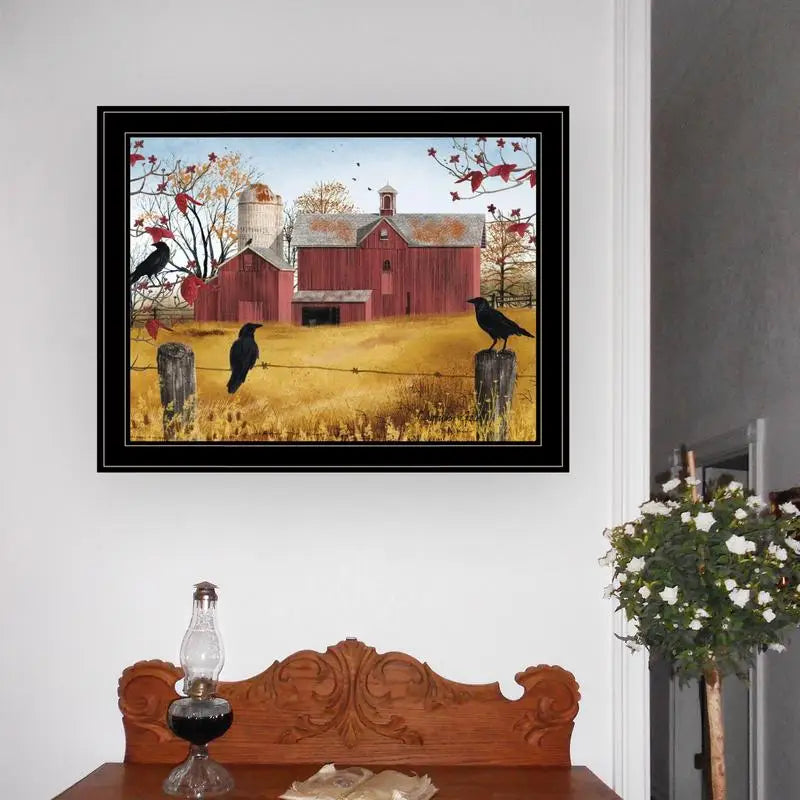 Autumn Gold Framed Print - Ready to Hang, Black Frame Artwork