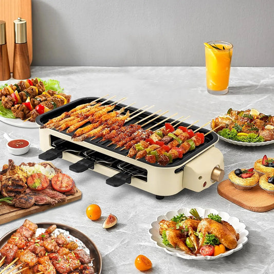 Electric Smoke Free Indoor Barbecue Grill Detachable Board
