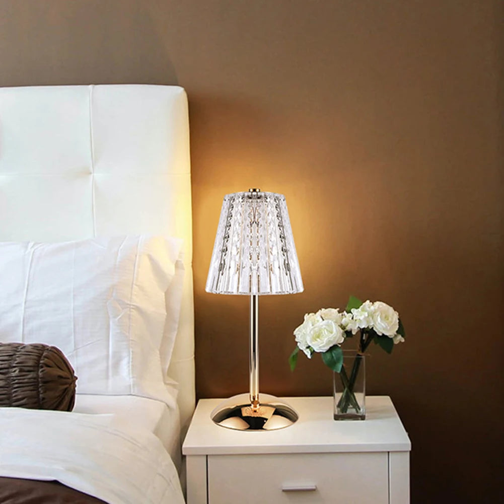 Desk Night Lights 3 Colors LED Touch Table Lamp Dimmable Rechargeable Romantic Wireless Creative Acrylic for Bedroom Living Room