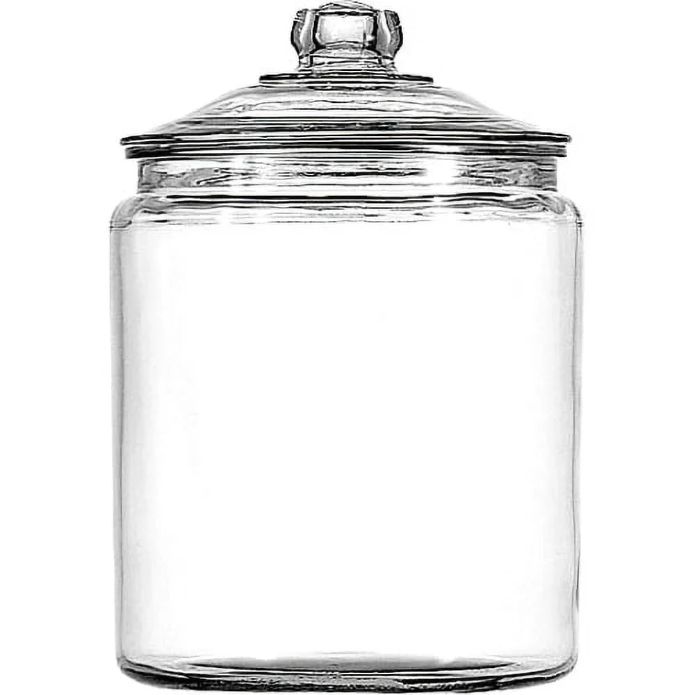 2 Gallon Glass Storage Jar with Lid Wide Mouth Food Container Perfect Dry Goods Candy Cookies Flour Rice Coffee Spices