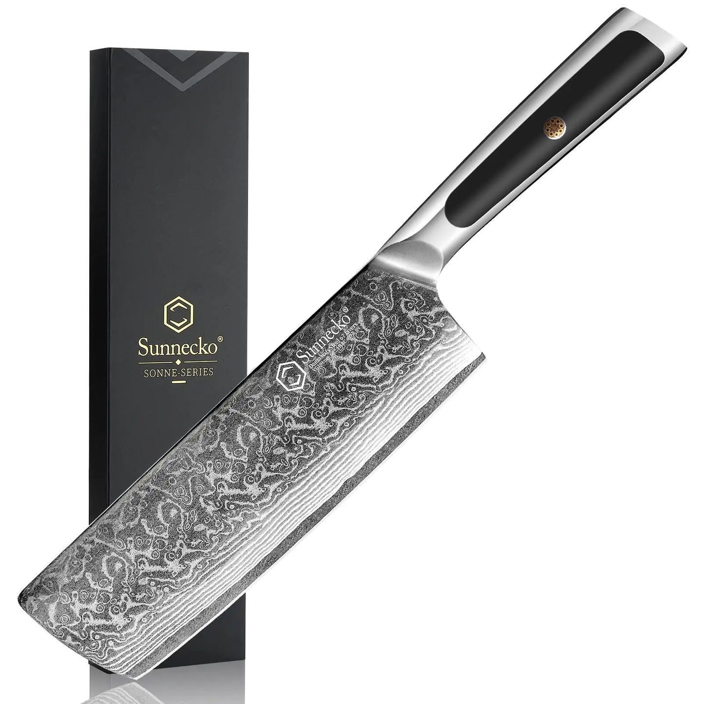 Sunnecko Damascus Chef's Knives 1-7PCS/Set High Carbon VG10 Steel Meat Cutting Knife Ultra Sharp Utility Slicing Kitchen Knife