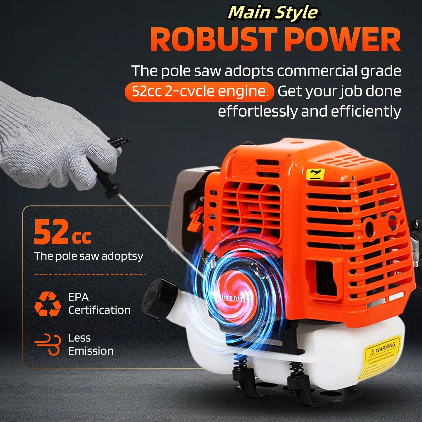 Carburetor 2200W Cordless Weed Eater 2 In 1 Trimmer