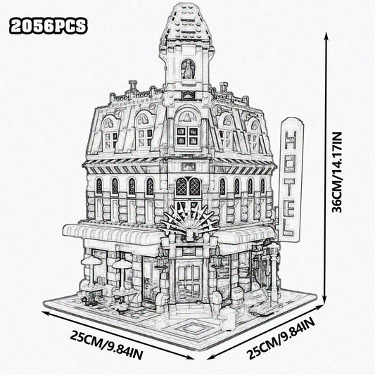 Creative Expert Brick Bank Cafe Corner Model MOC Street