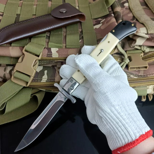 Russian Finka NKVD 440C Steel Blade Utility Survival Camping Hunting Rescue Knife Outdoor Portable Folding Knives EDC Tools