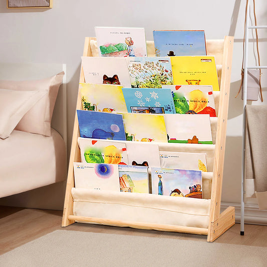 6-Tier Kids Bookshelf, Floor Standing Bookshelf for Kids, Children Book & Magazine Shelf Rack Organizer for Bedroom, Bookstore