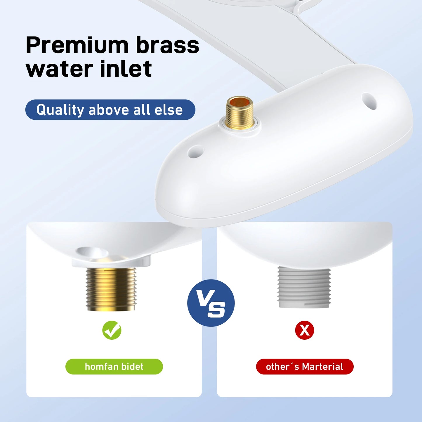 Non Electric Bidet With Adjustable Pressure Dual Nozzles