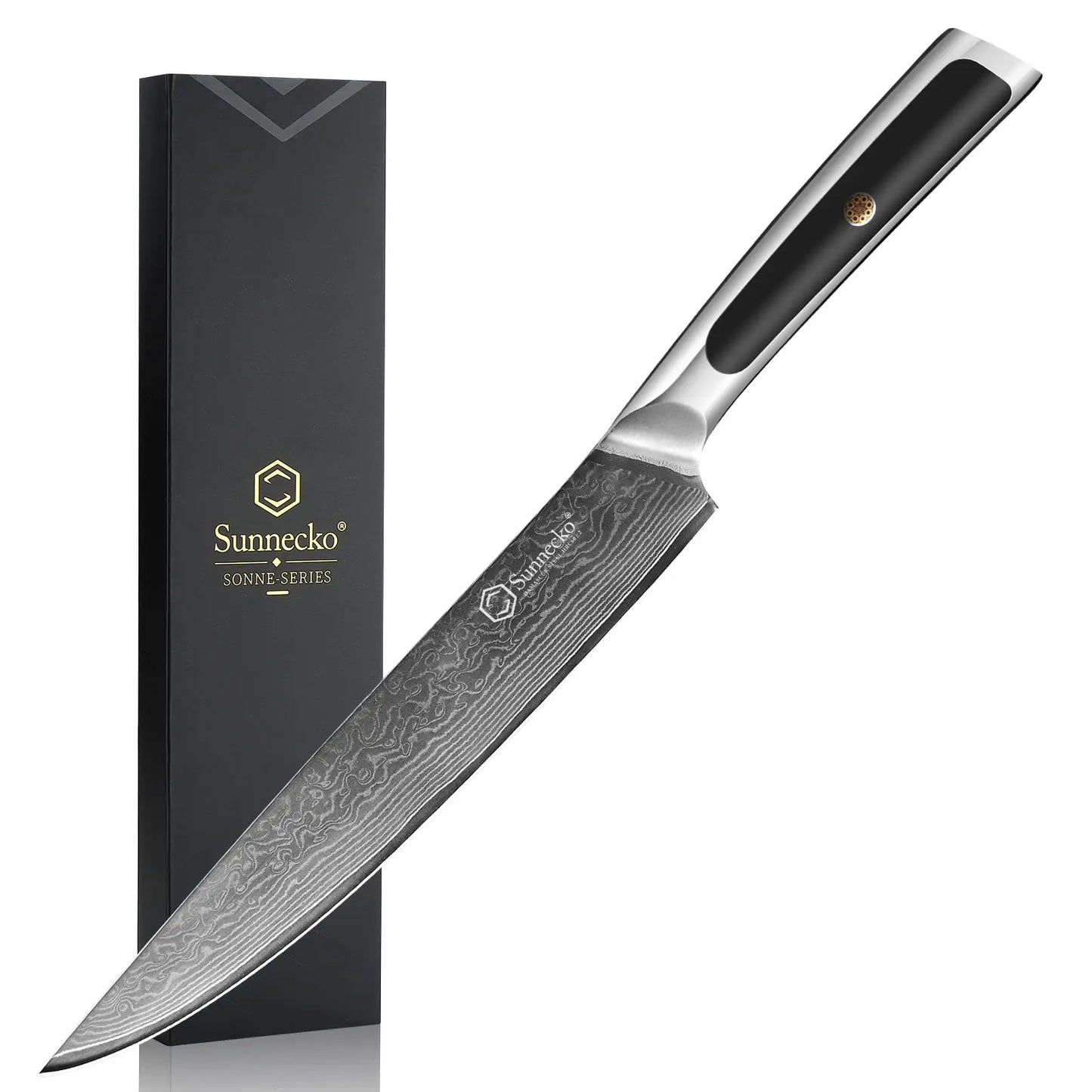 Sunnecko Damascus Chef's Knives 1-7PCS/Set High Carbon VG10 Steel Meat Cutting Knife Ultra Sharp Utility Slicing Kitchen Knife