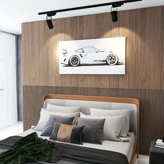 Supercar Art Print Decor Poster With Solid Wood Frame