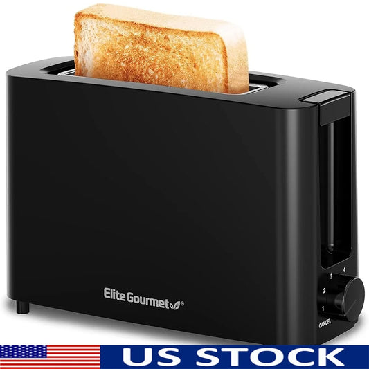 Single Slice Toaster Wide Slot 6 Toasting Levels Crumb Tray