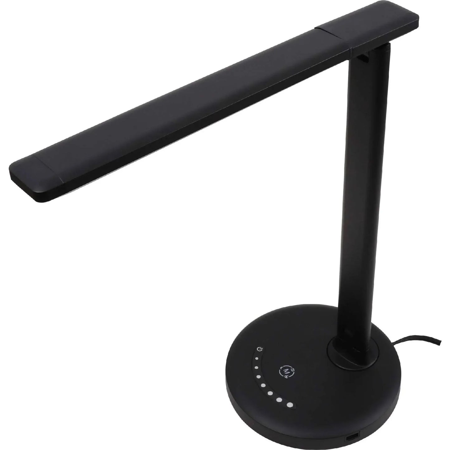 Modern Dimmable LED Desk Lamp with USB Charging Port, Matte Black Finish, for All Ages,Touch Control