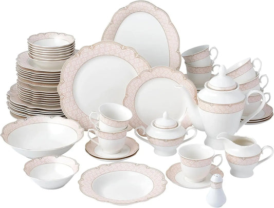 57-pc Banquet Dinnerware Set, Luxury Tableware Dining Service for 8 Acetochlor  Acetazolamide