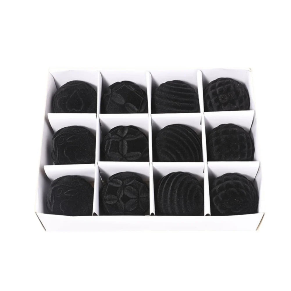 12Pcs/Box 6cm Christmas Flocked Cloth Velvet Balls Pendant Xmas Tree Hanging Ornaments Merry Christmas Decoration New Year Gift