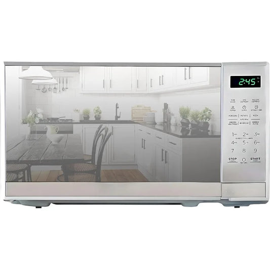 Total Chef 0.7Cu Ft Microwave Oven Stainless Steel Compact Style Microondas,Smart Countertop Kitchen Appliance Digital Touch Use