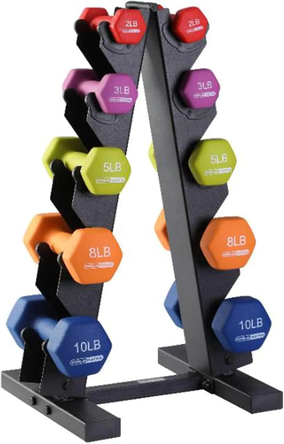Neoprene Dumbbell Free Hand Weight Set with Rack, Ideal for Home Exercises to Gain Tone and Definition