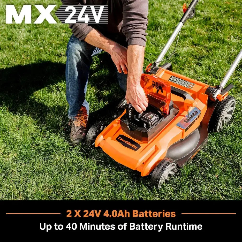 LawnMaster Brushless Cordless Lawn Mower Six Heights Battery