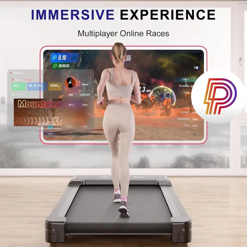 Walking Pad with auto Incline,3 in 1 Portable Treadmill with Remote Control LED Display,Walking Jogging Machine,300 Lbs Capacity