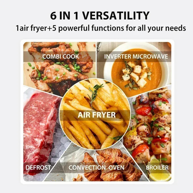 6 In 1 Inverter Microwave Oven Healthy Air Fryer Convection