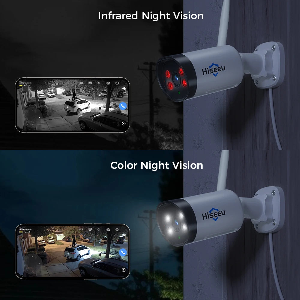 Hiseeu H.265+ 16CH NVR 3MP WiFi CCTV System Kit Human Detection IR Night Vision P2P Outdoor Wireless IP Cameras Surveillance Kit