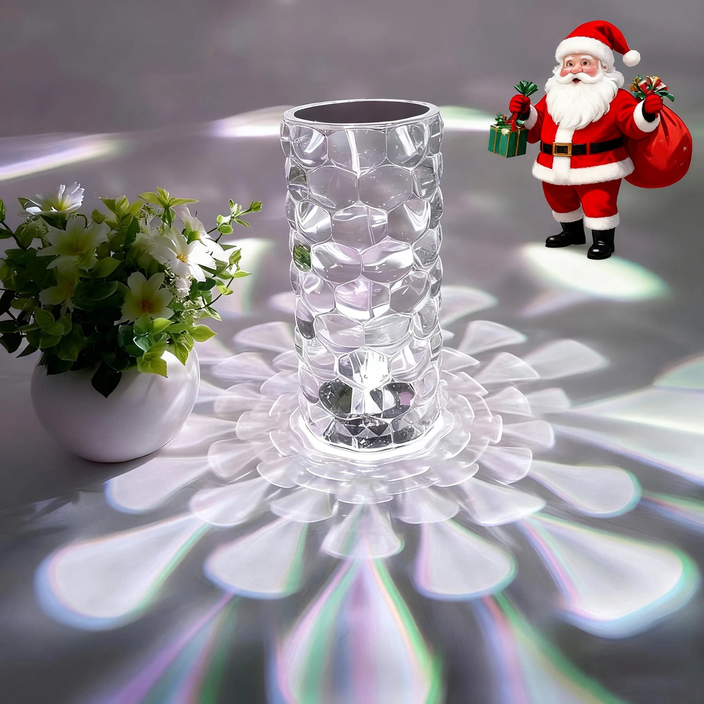 Table Lamp For Bedroom - Bedside Lamps For Night Stands, , Crystal Table Lamp With 16-Color Changing RGB Diamond Table Lamp