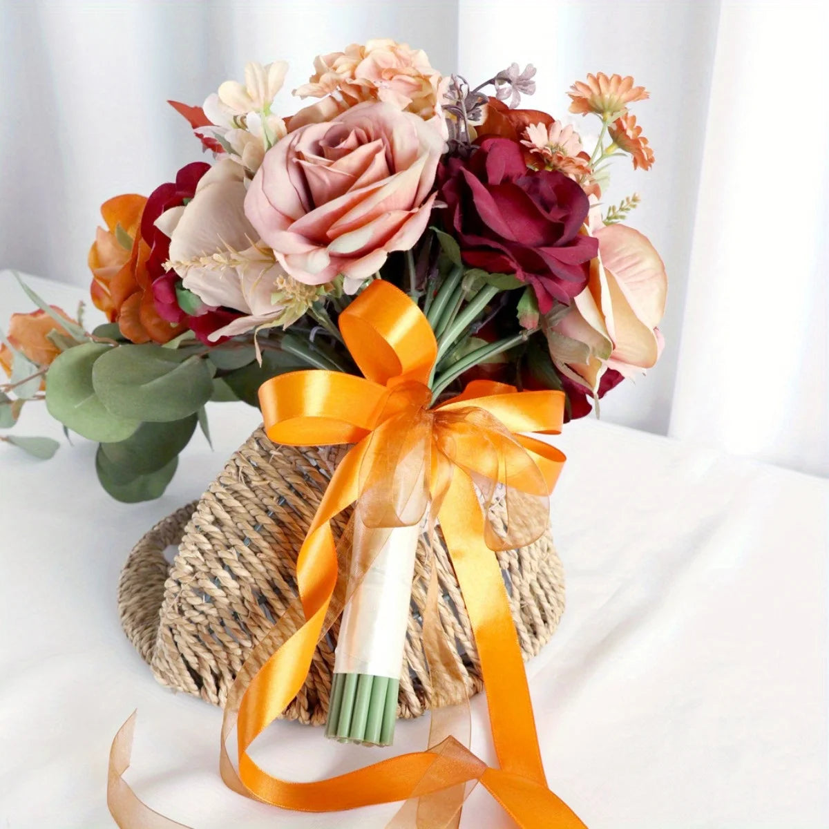 Wedding Bouquets for Bride Bridesmaid, Bridal Bouquets for Wedding Ceremony and Anniversary Valentines Day Decorations,