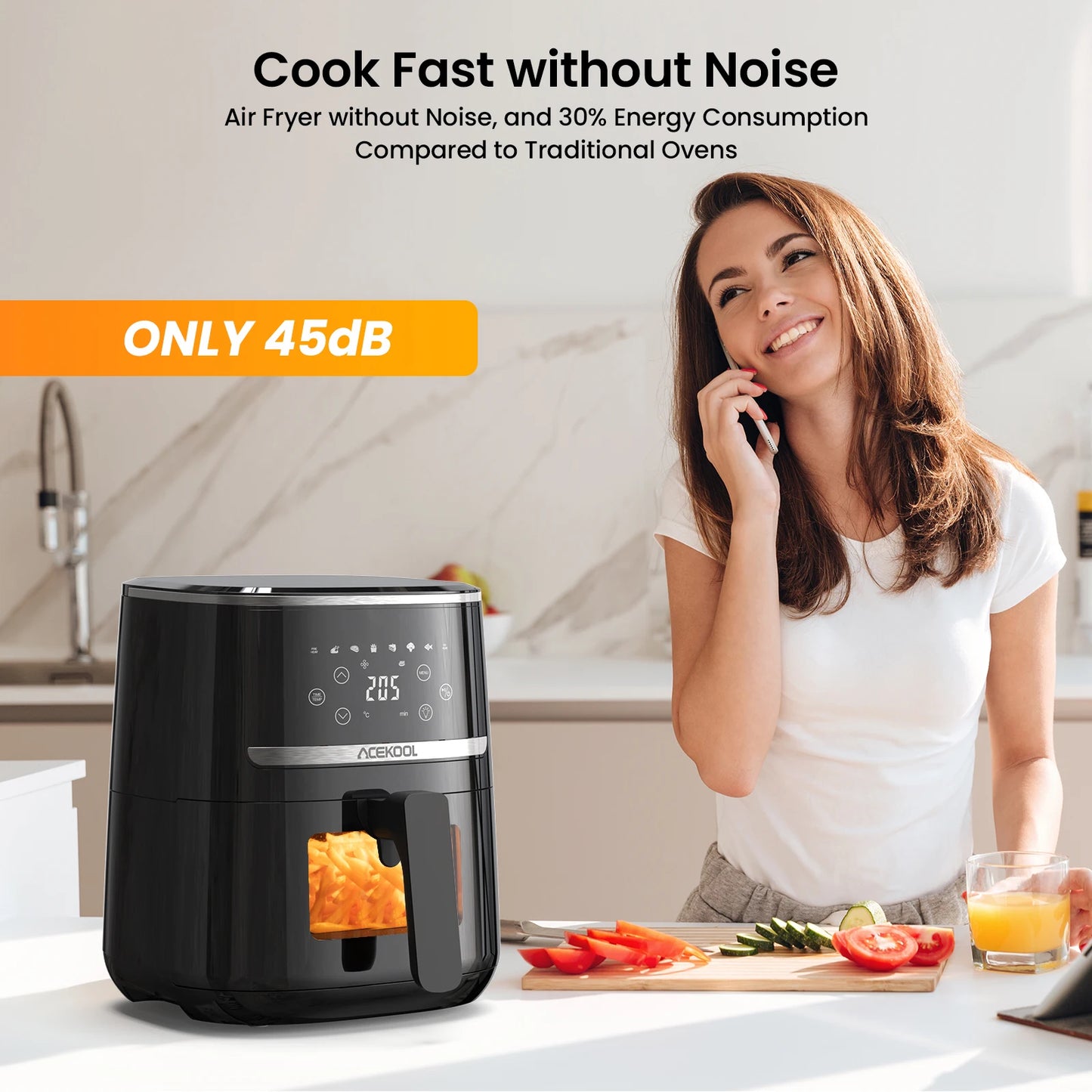 Digital Air Fryer Toaster Oven Combo With 8 Cooking Presets