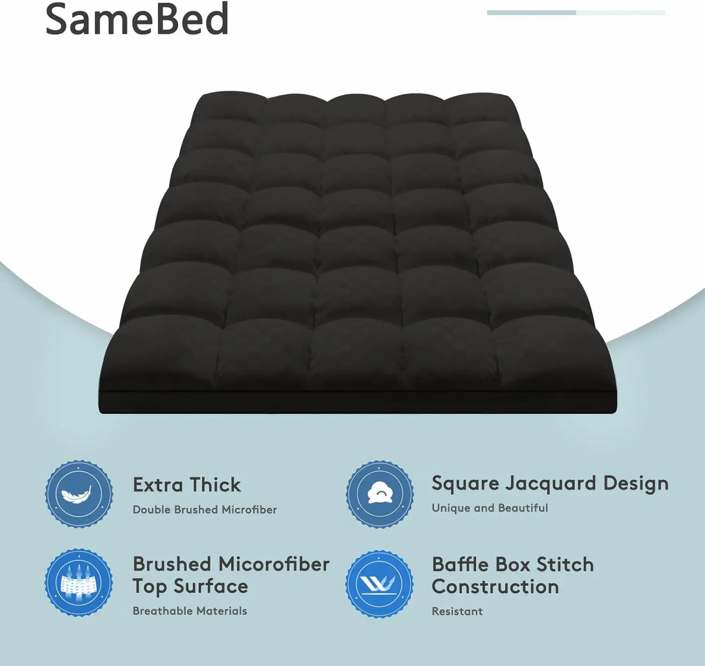 Mattress Topper Twin XL,Extra Thick Mattress Pad Cover for Back Pain,Cooling Mattress Protector with 8-21 Inch Deep Pocket,Overf