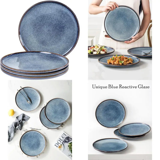 Porc Ceramic Dinner Plates Set Of 4 Scratch Resistant