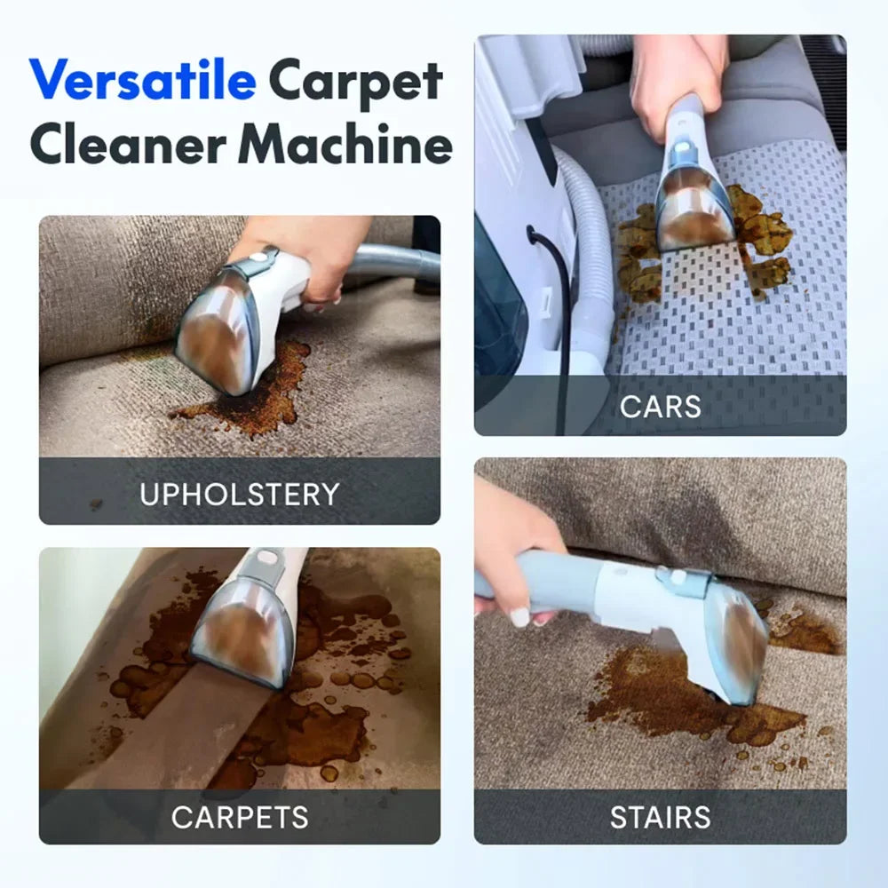 Carpet Cleaner Machine,Upholstery Portable StainRemover, Spot Removr, Perfect for Pet Hair, Carpet, Area Rugs, Car and Coches