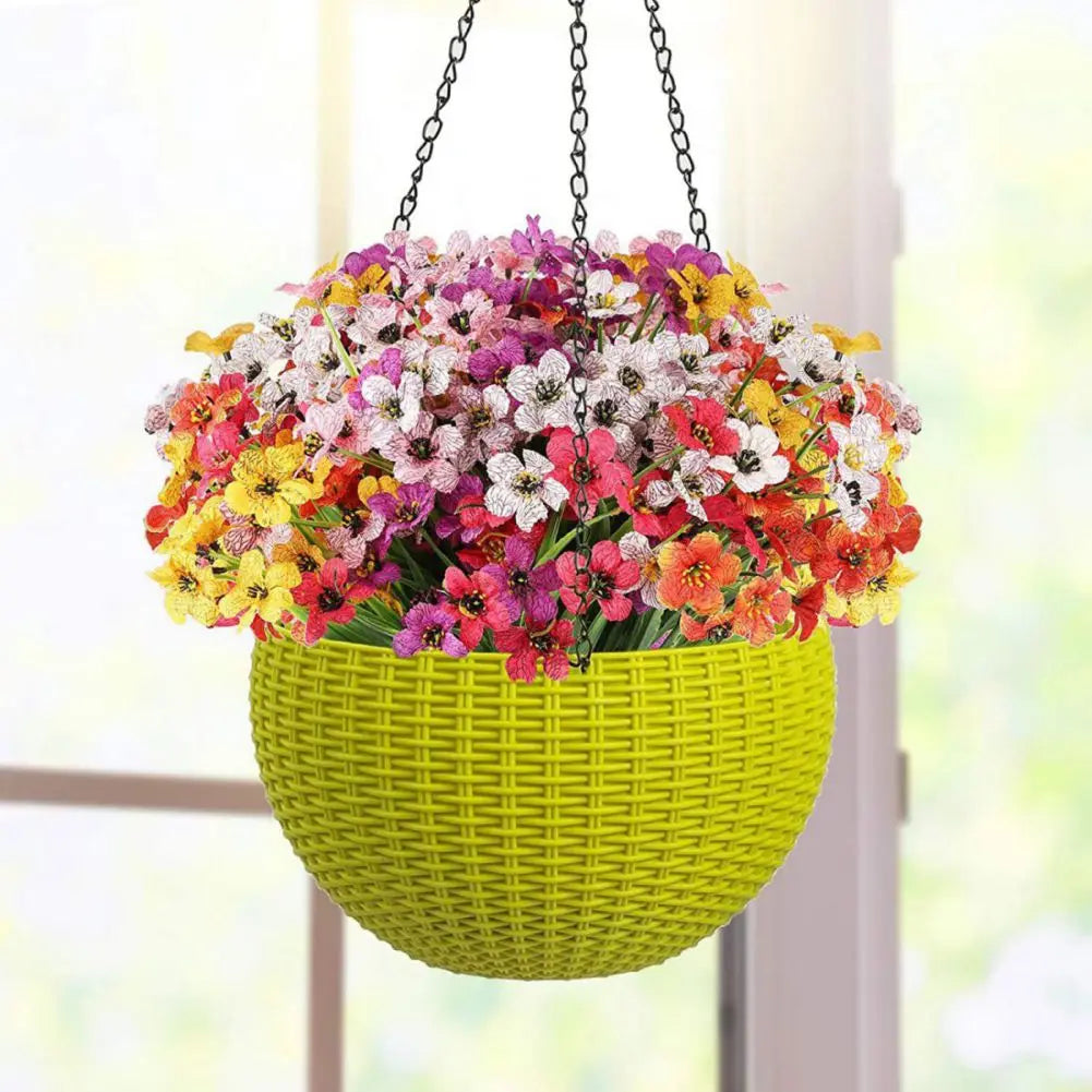 15pcs/set Artificial Violet Flowers Garden Decoration Plastic Bouquet Thanksgiving Christmas Wedding Home Decor Flowers 15.7inch